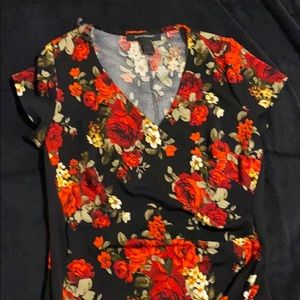 Black dress with roses